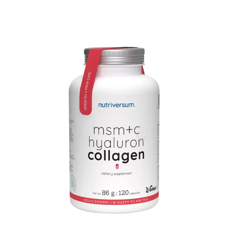 Nutriversum MSM + C-vitamiin + hüaluroonhape + kollageen (120 kapslit)
